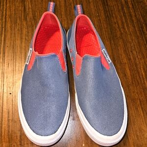 Columbia PFG women’s and Pink and Blue Slip-On Boating/Deck Shoes size  6